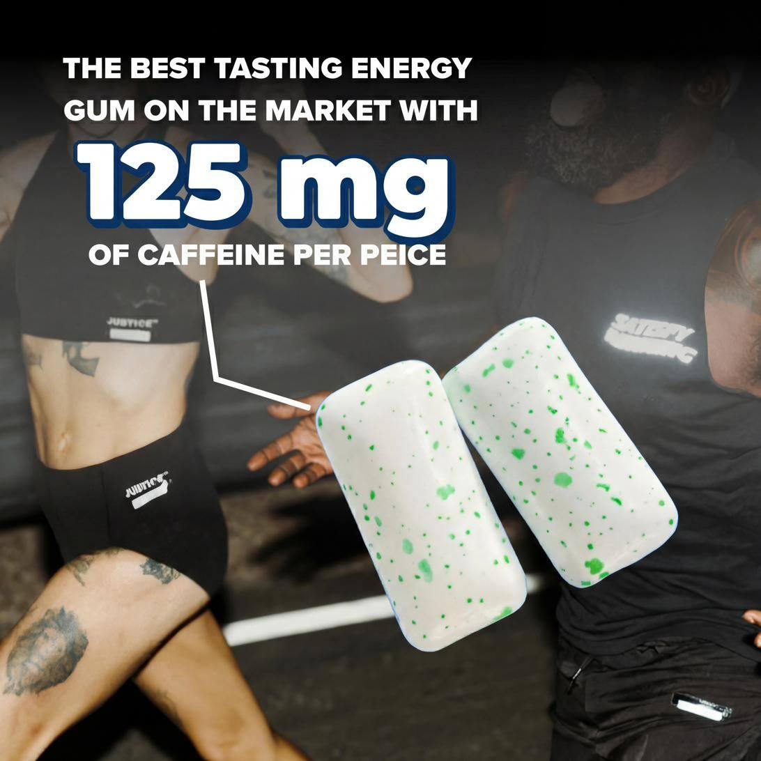 Two pieces of GUM caffeine gum