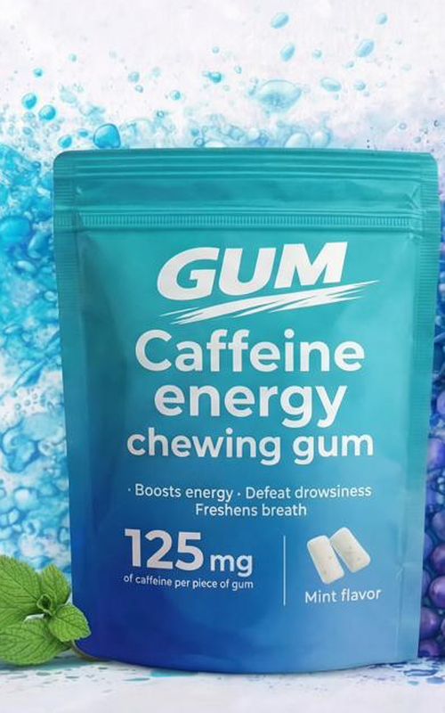GUM Mint caffeine energy chewing gum